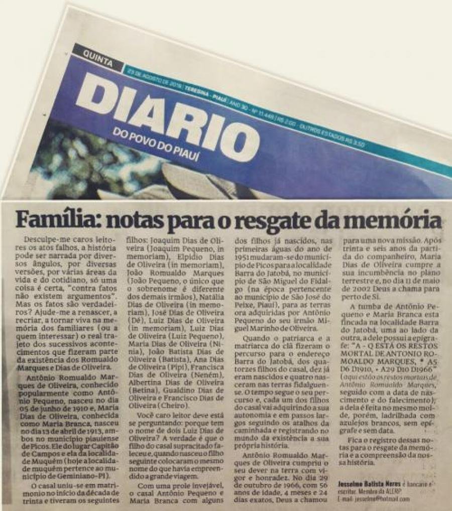 Família: notas para o resgate da memória