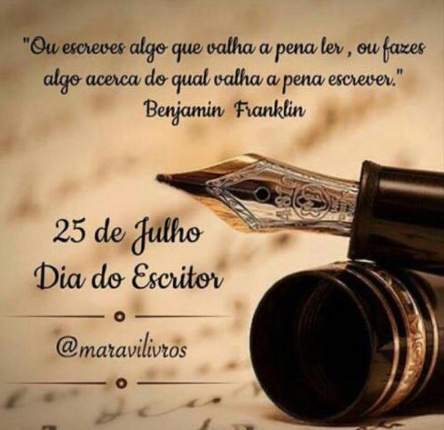 25 de Julho — Dia Nacional do Escritor